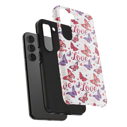 Love & Butterflies Valentine's Tough Phone Cases