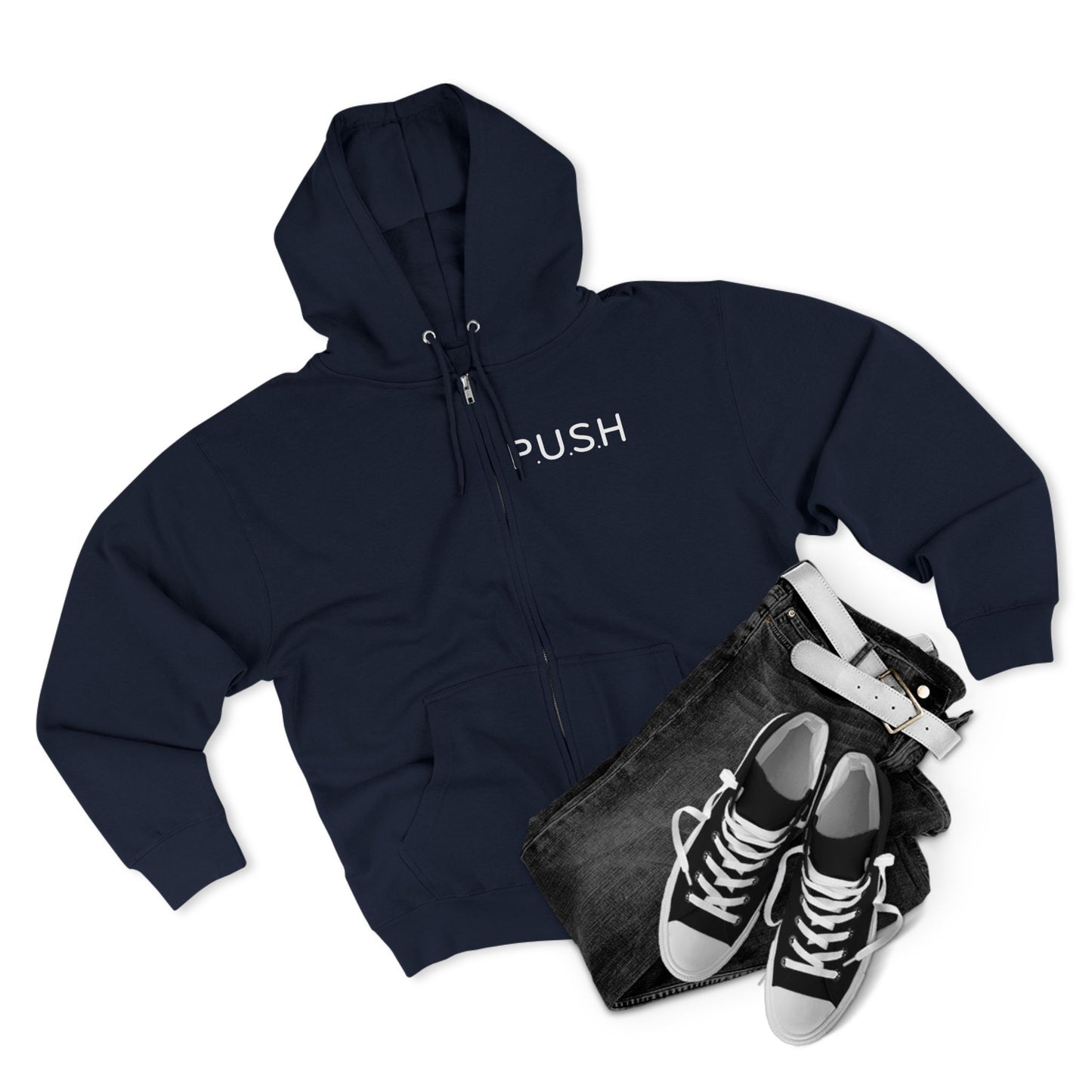 Personalized Zip Hoodie - P.U.S.H - Pray Until Something Happens