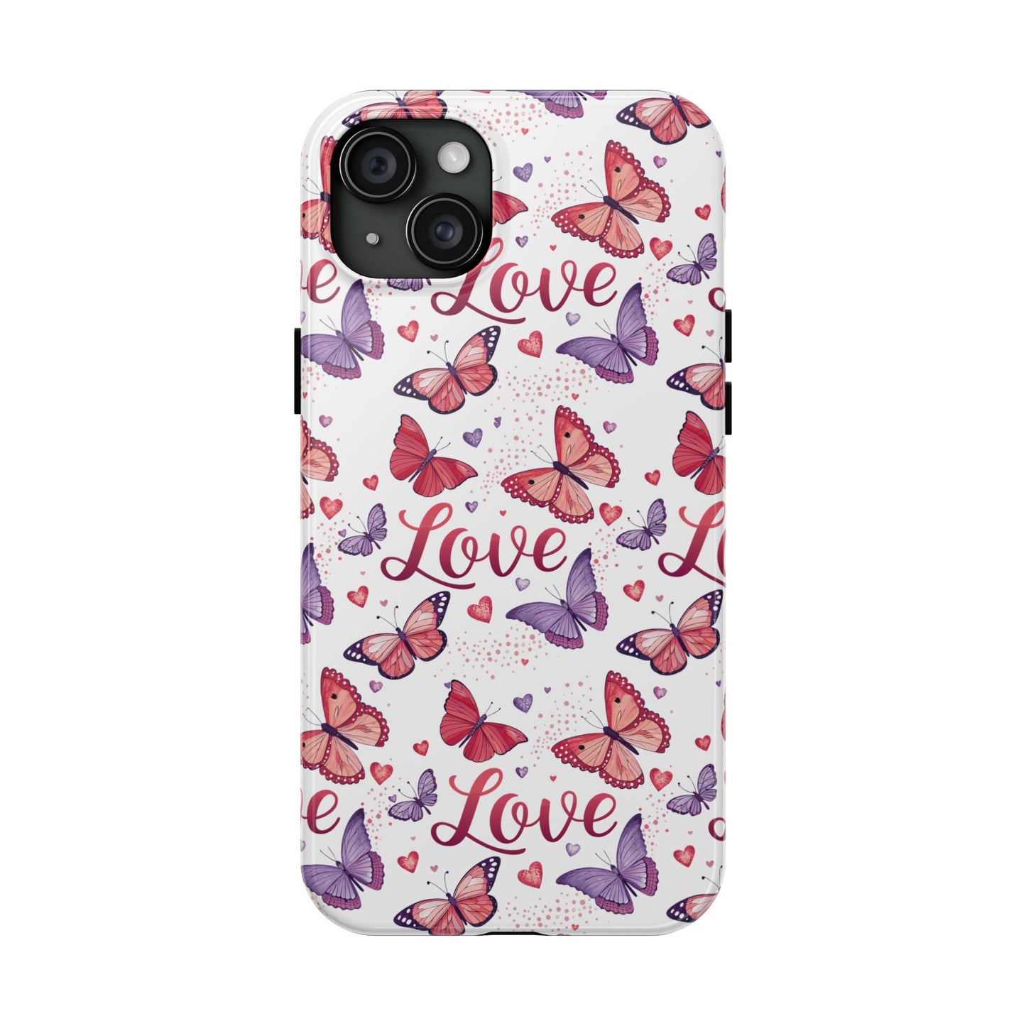 Love & Butterflies Valentine's Tough Phone Cases