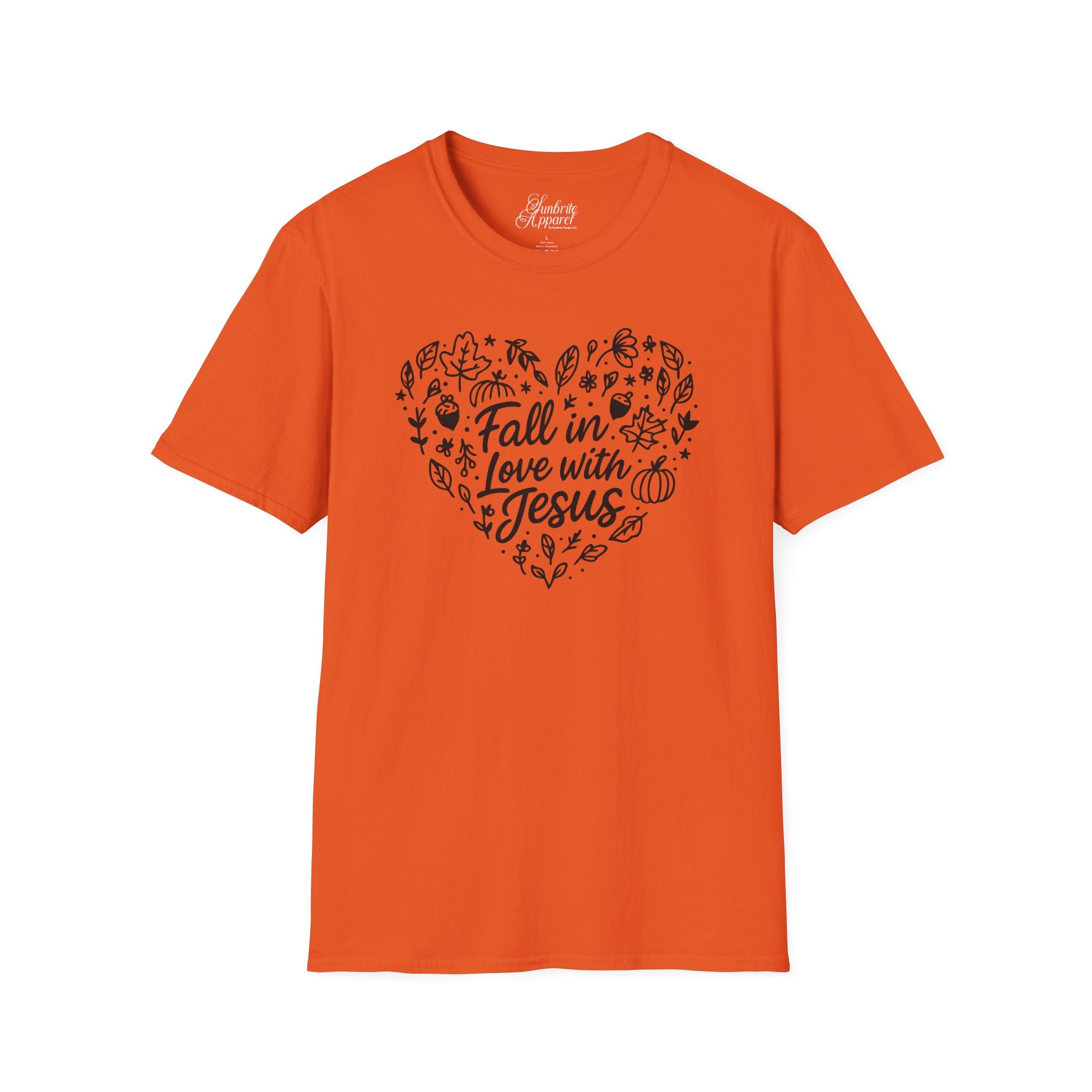 Christian T-Shirt - Fall in Love with Jesus Design