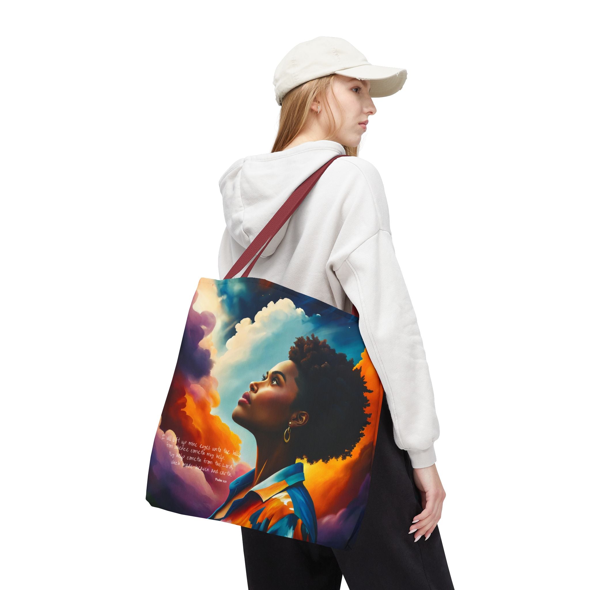 Custom - I Will Lift Up Mine Eyes Tote Bag - Art