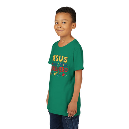 Kids 'Jesus is My Superhero' Short Sleeve Tee