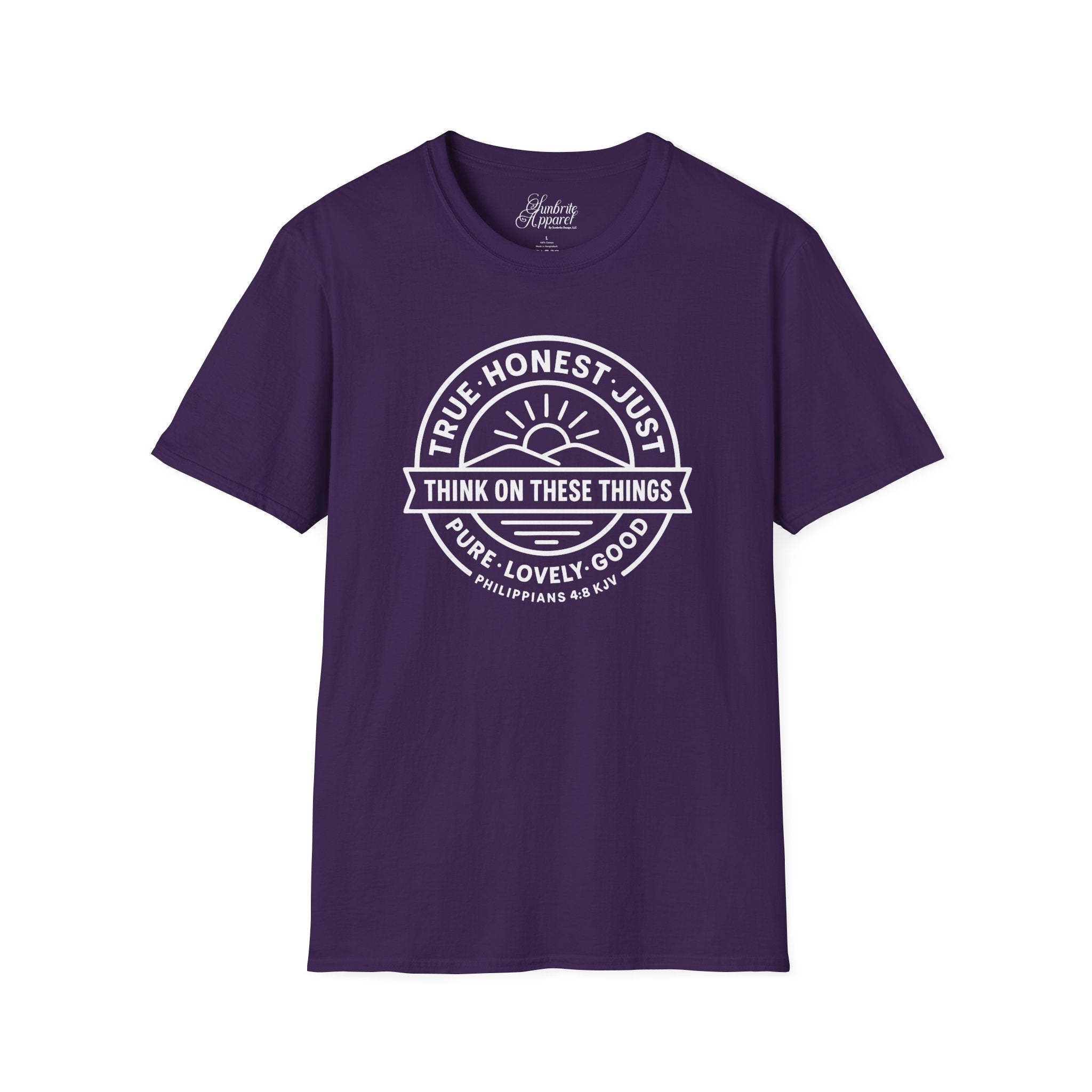 Philippians 4:8 Think on These Things Christian Unisex T-Shirt