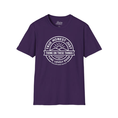 Philippians 4:8 Think on These Things Christian Unisex T-Shirt