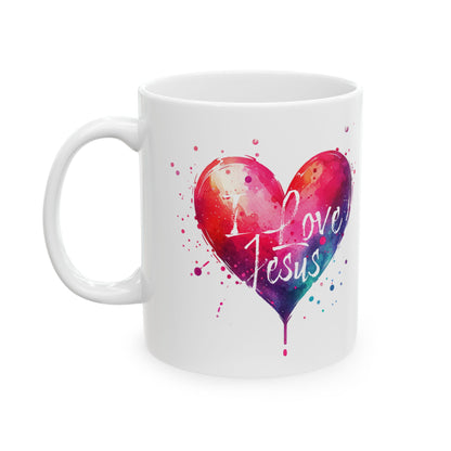 I Love Jesus Ceramic Mug, (11oz)