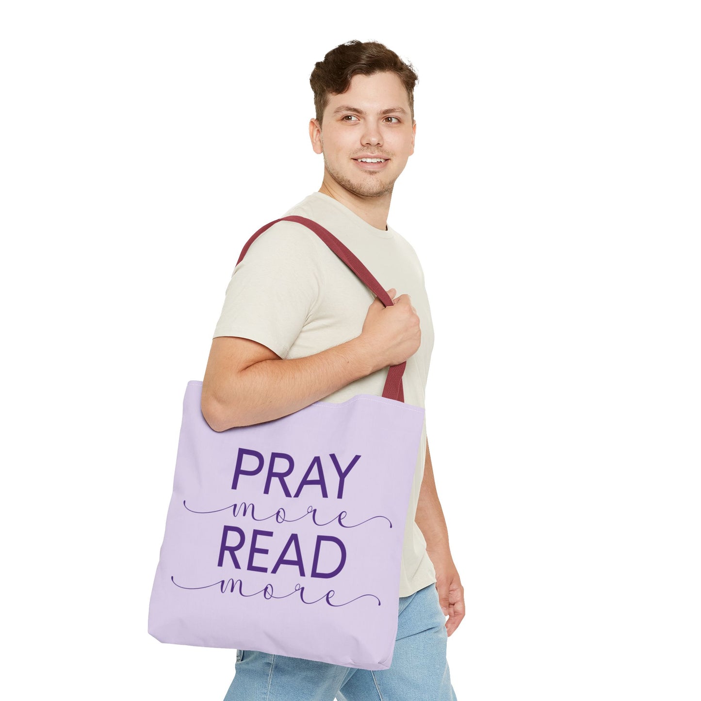 Pray More, Read More Tote Bag