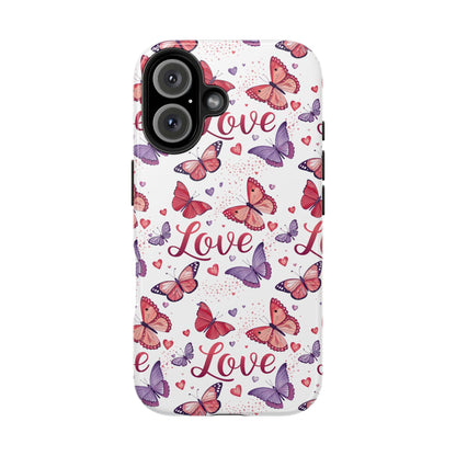 Love & Butterflies Valentine's Tough Phone Cases