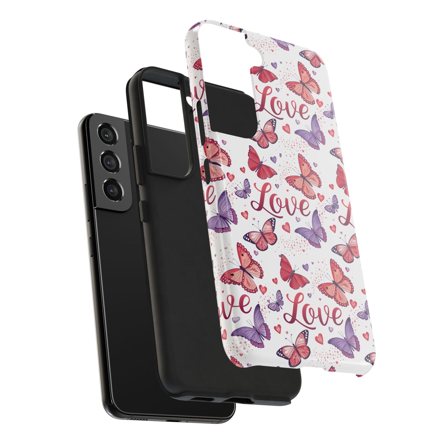 Love & Butterflies Valentine's Tough Phone Cases