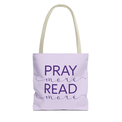 Pray More, Read More Tote Bag