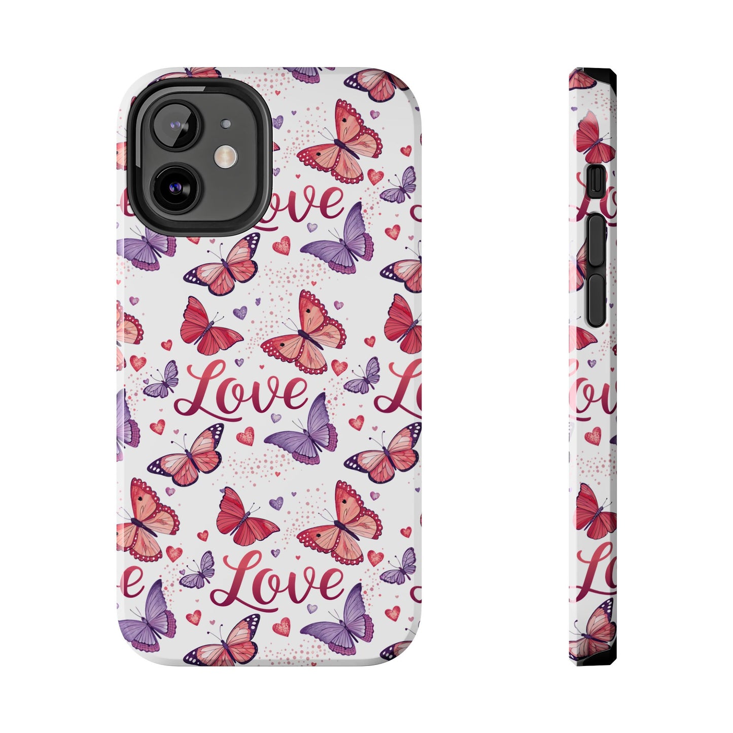 Love & Butterflies Valentine's Tough Phone Cases