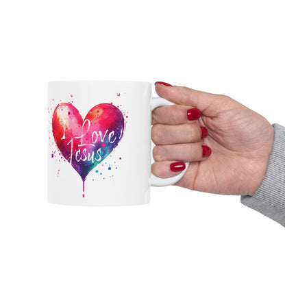 I Love Jesus Ceramic Mug, (11oz)