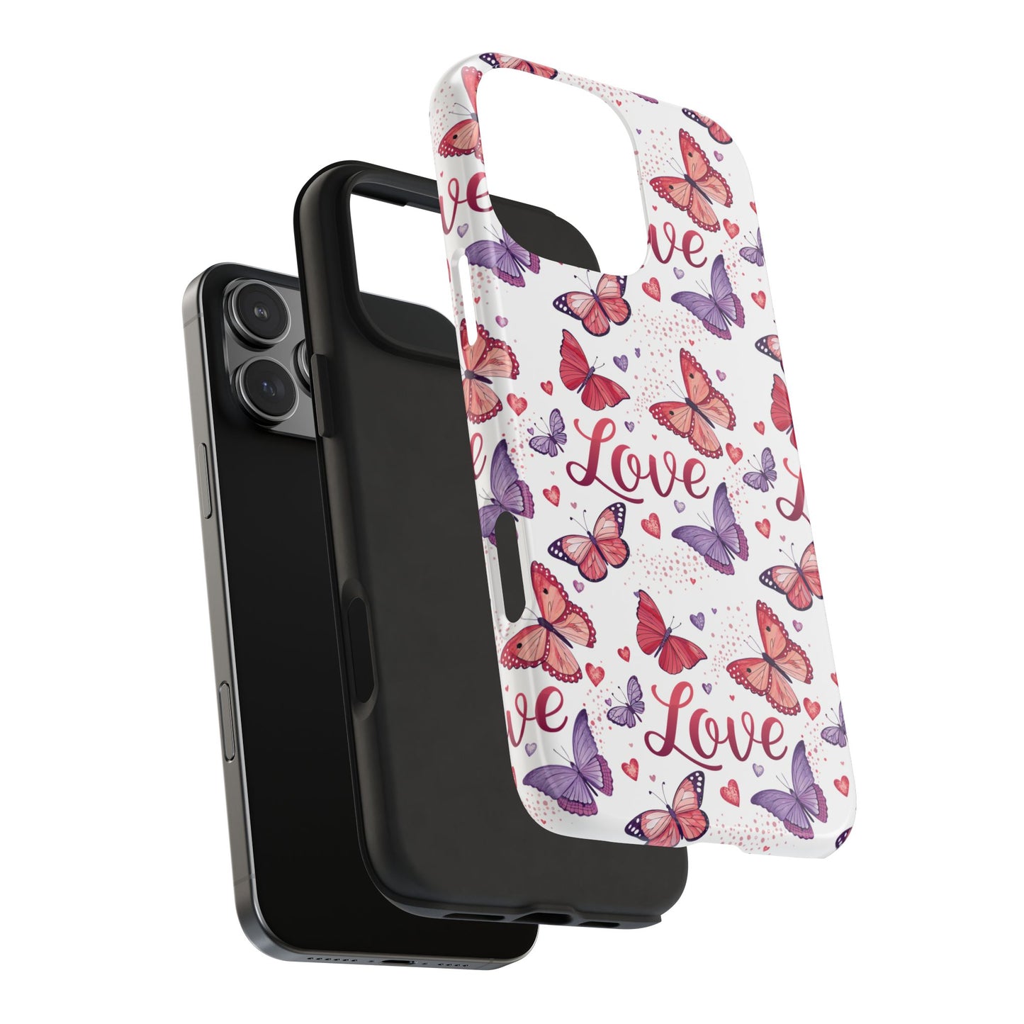 Love & Butterflies Valentine's Tough Phone Cases