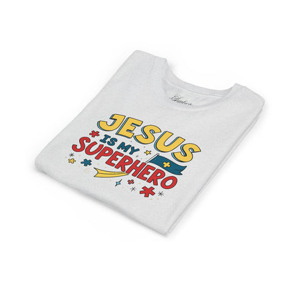 Kids 'Jesus is My Superhero' Short Sleeve Tee