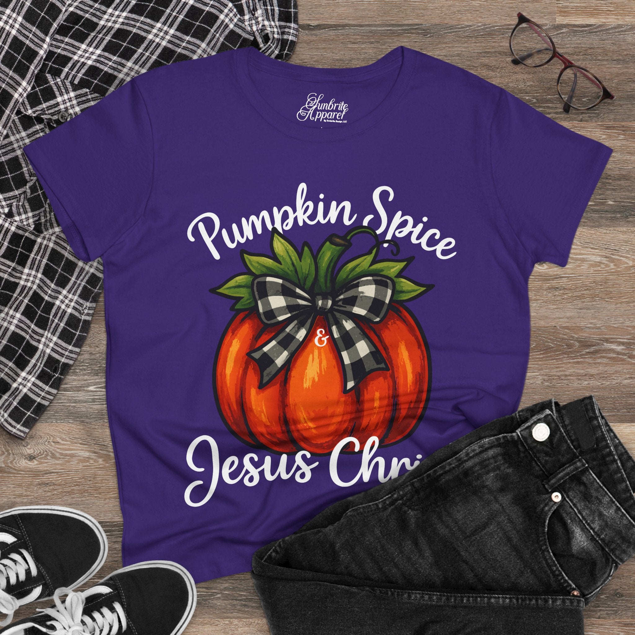 Women's Tee - Pumpkin Spice & Jesus Christ Design