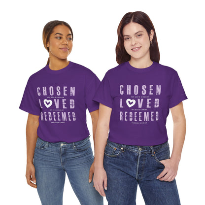 Chosen, Loved, Redeemed Valentine Cotton Tee