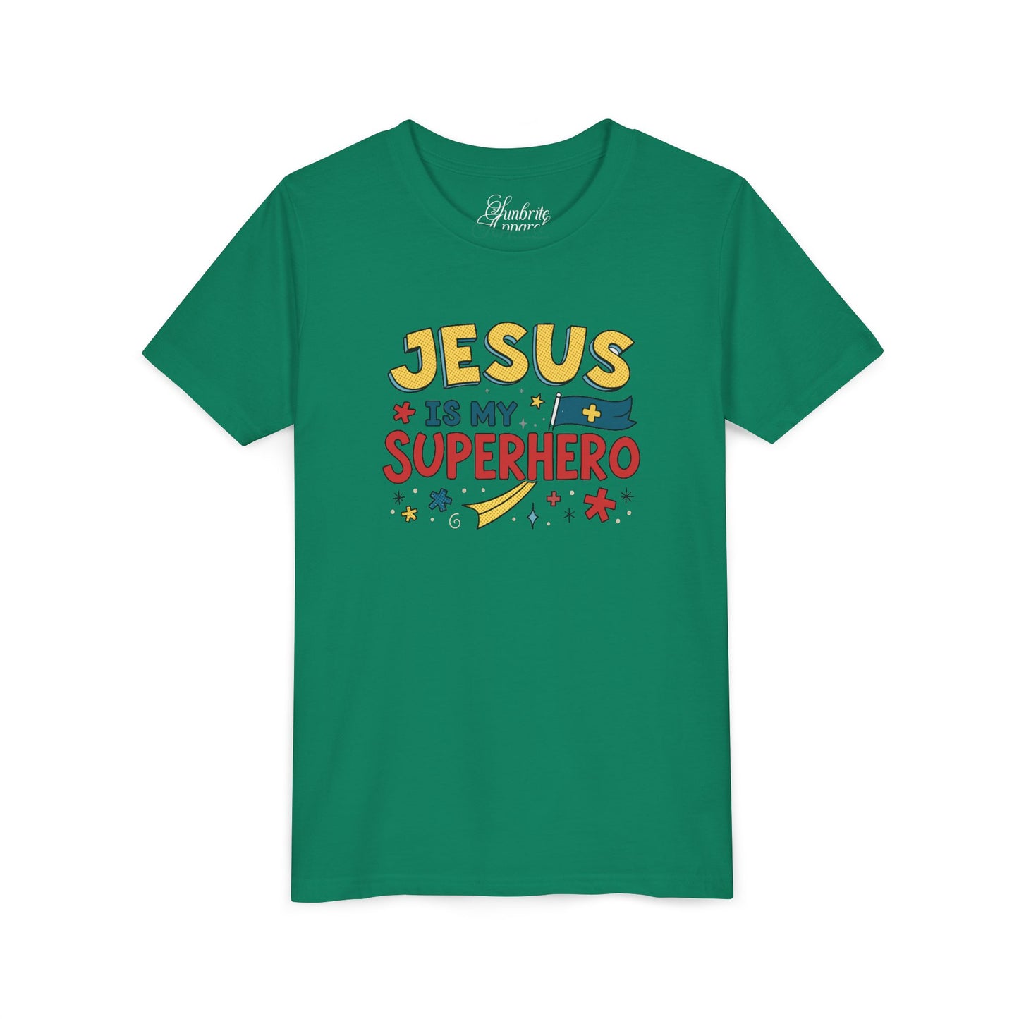 Kids 'Jesus is My Superhero' Short Sleeve Tee