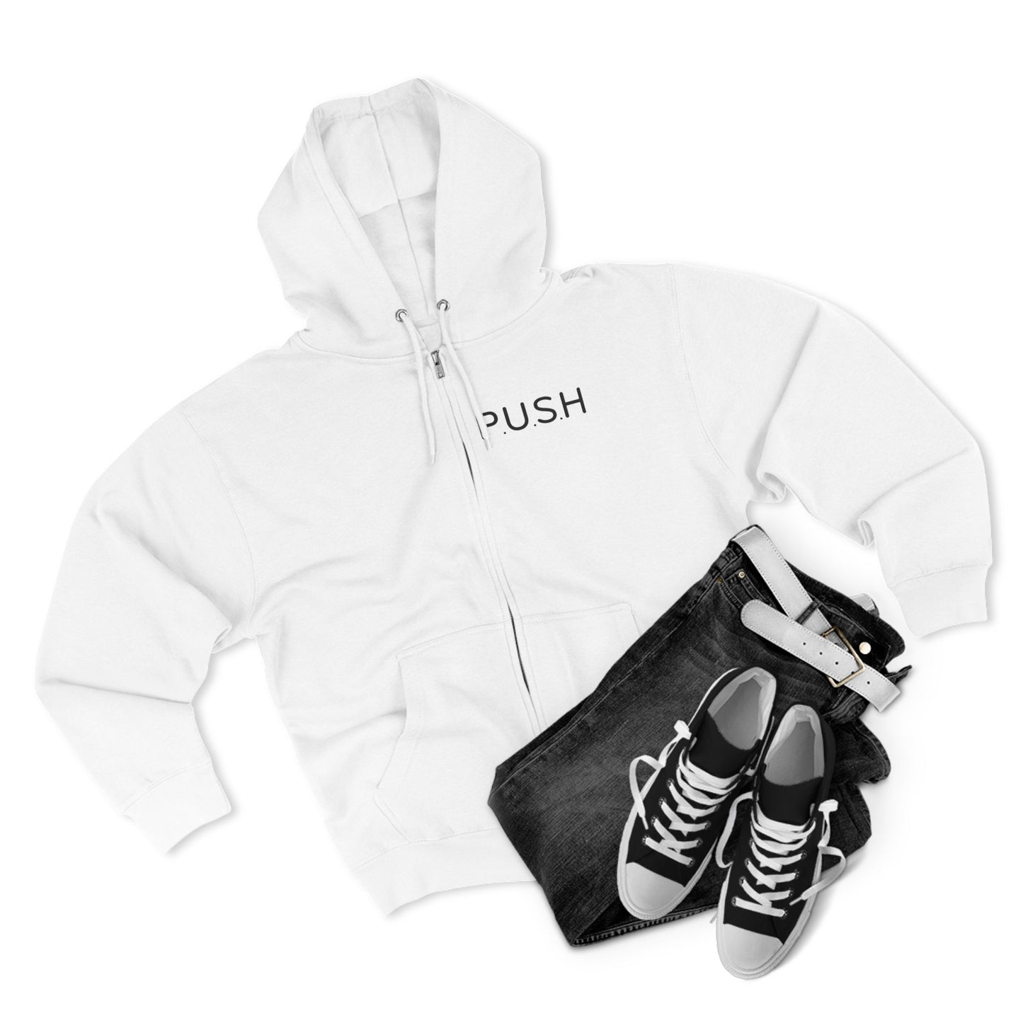 Personalized Zip Hoodie - P.U.S.H - Pray Until Something Happens