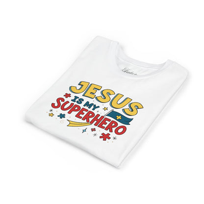 Kids 'Jesus is My Superhero' Short Sleeve Tee