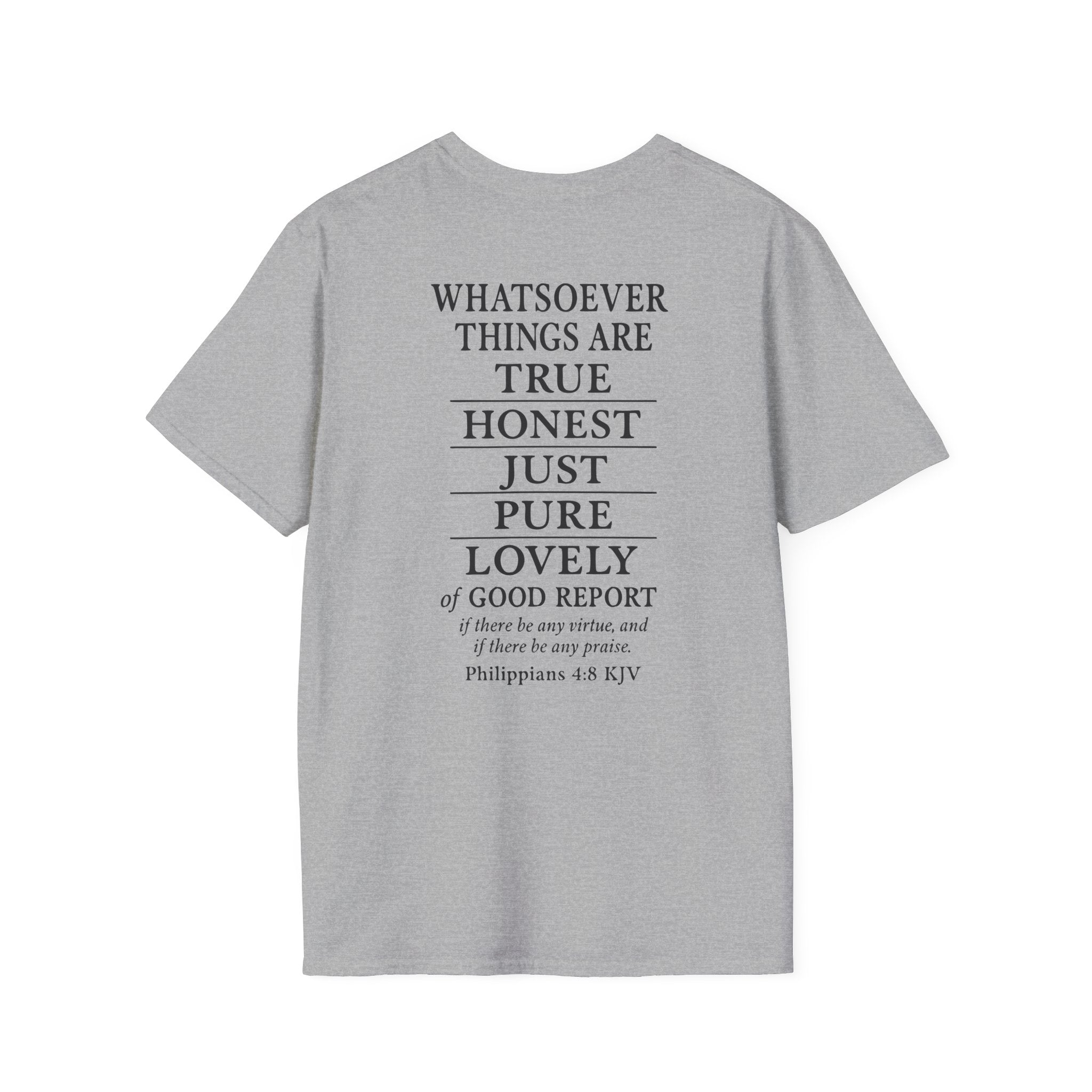 Philippians 4:8 Think on These Things Christian Unisex T-Shirt