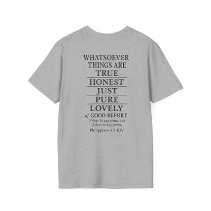 Philippians 4:8 Think on These Things Christian Unisex T-Shirt