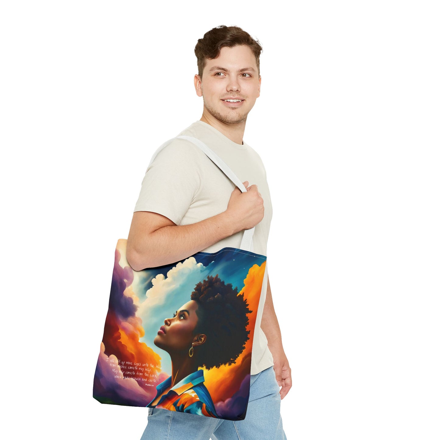 I Will Lift Up Mine Eyes Tote Bag - Art