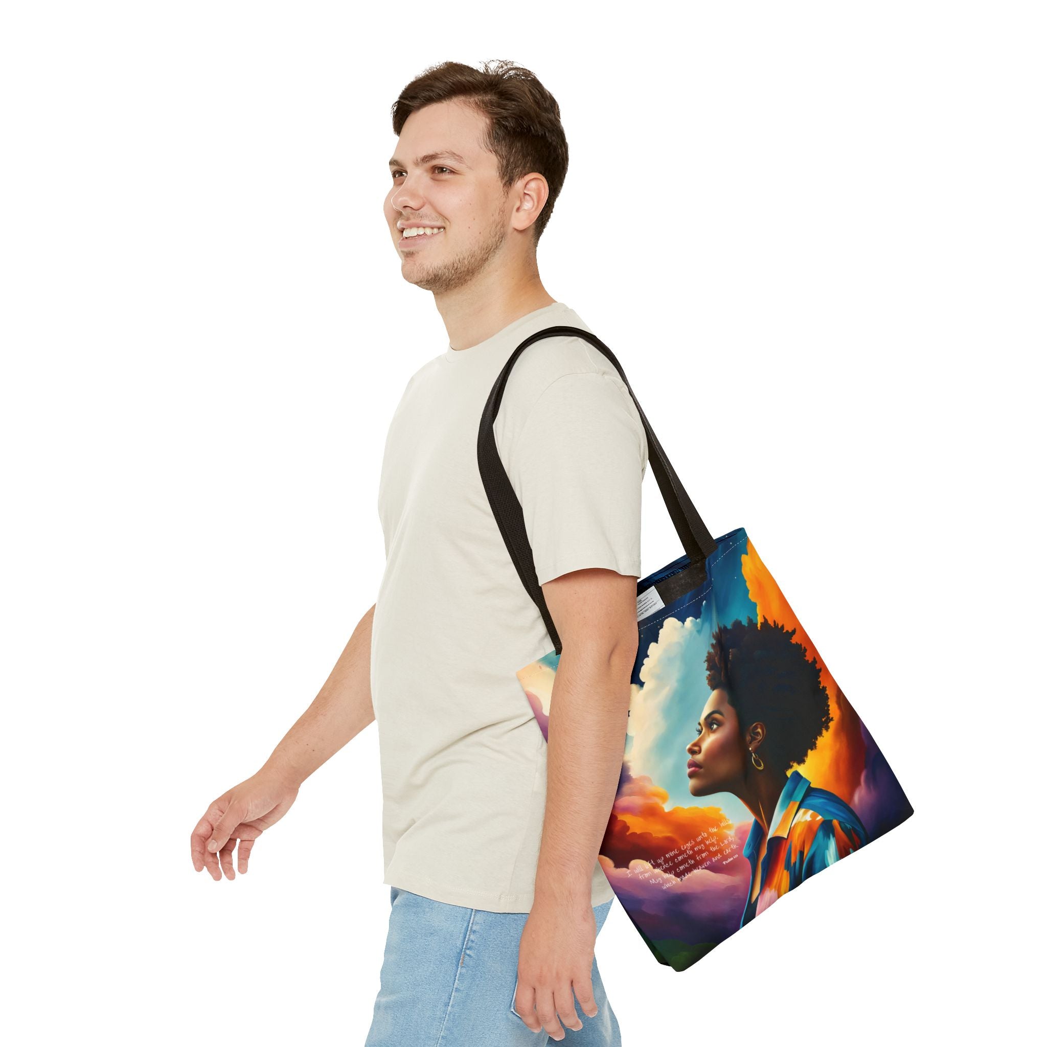 Custom - I Will Lift Up Mine Eyes Tote Bag - Art