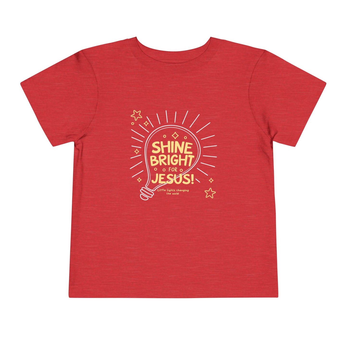 Shine Bright for Jesus Toddler Tee - Cute Kids' Short Sleeve Shirt