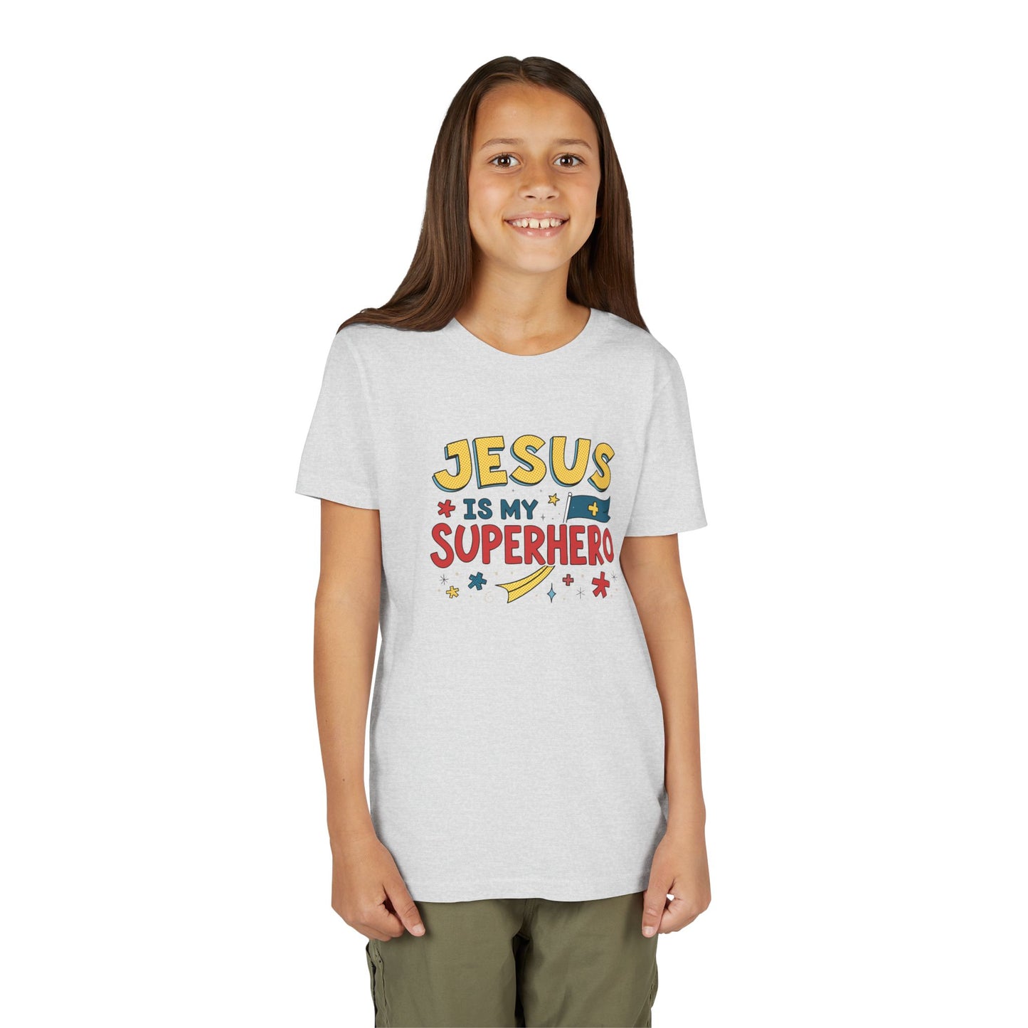 Kids 'Jesus is My Superhero' Short Sleeve Tee