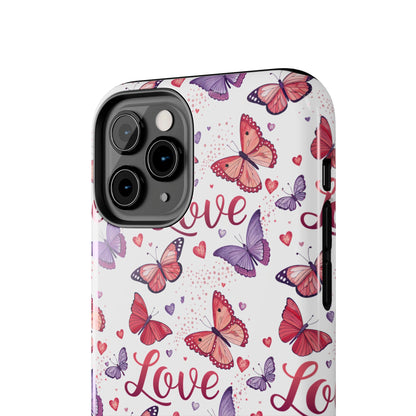 Love & Butterflies Valentine's Tough Phone Cases