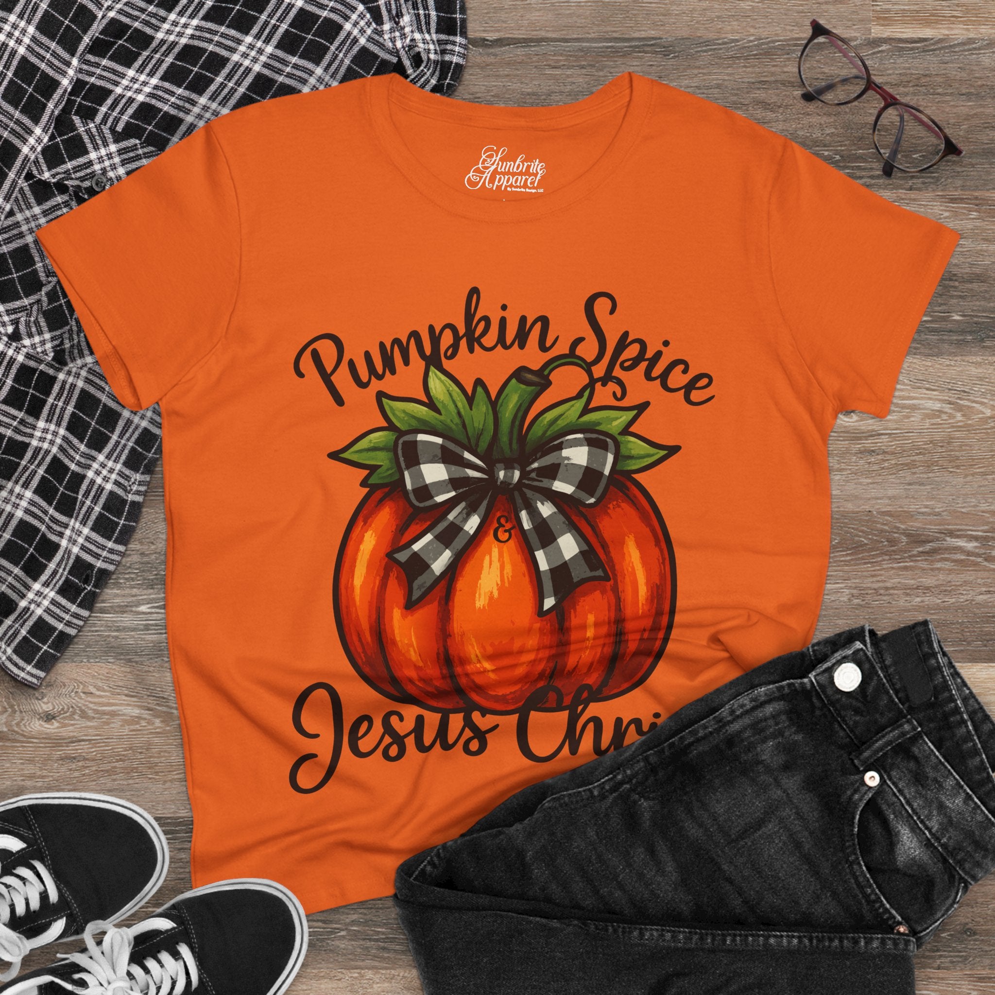 Women's Tee - Pumpkin Spice & Jesus Christ Design