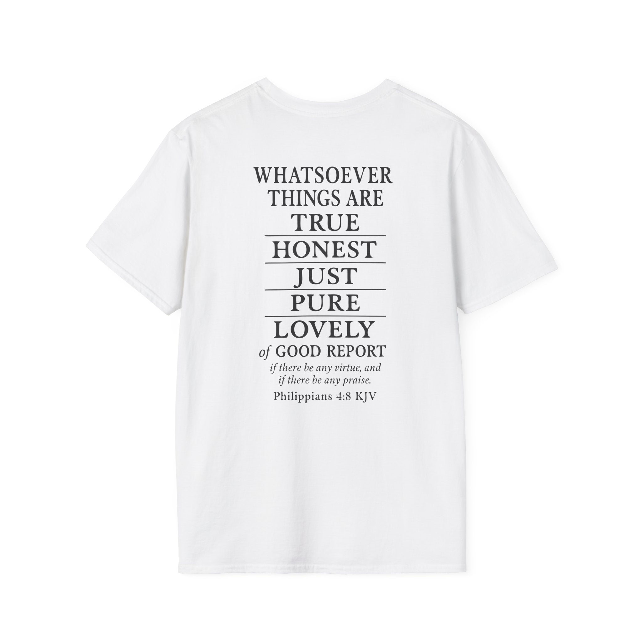 Philippians 4:8 Think on These Things Christian Unisex T-Shirt