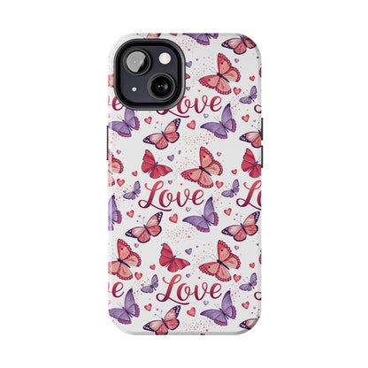 Love & Butterflies Valentine's Tough Phone Cases