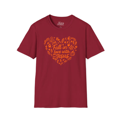 Christian T-Shirt - Fall in Love with Jesus Design