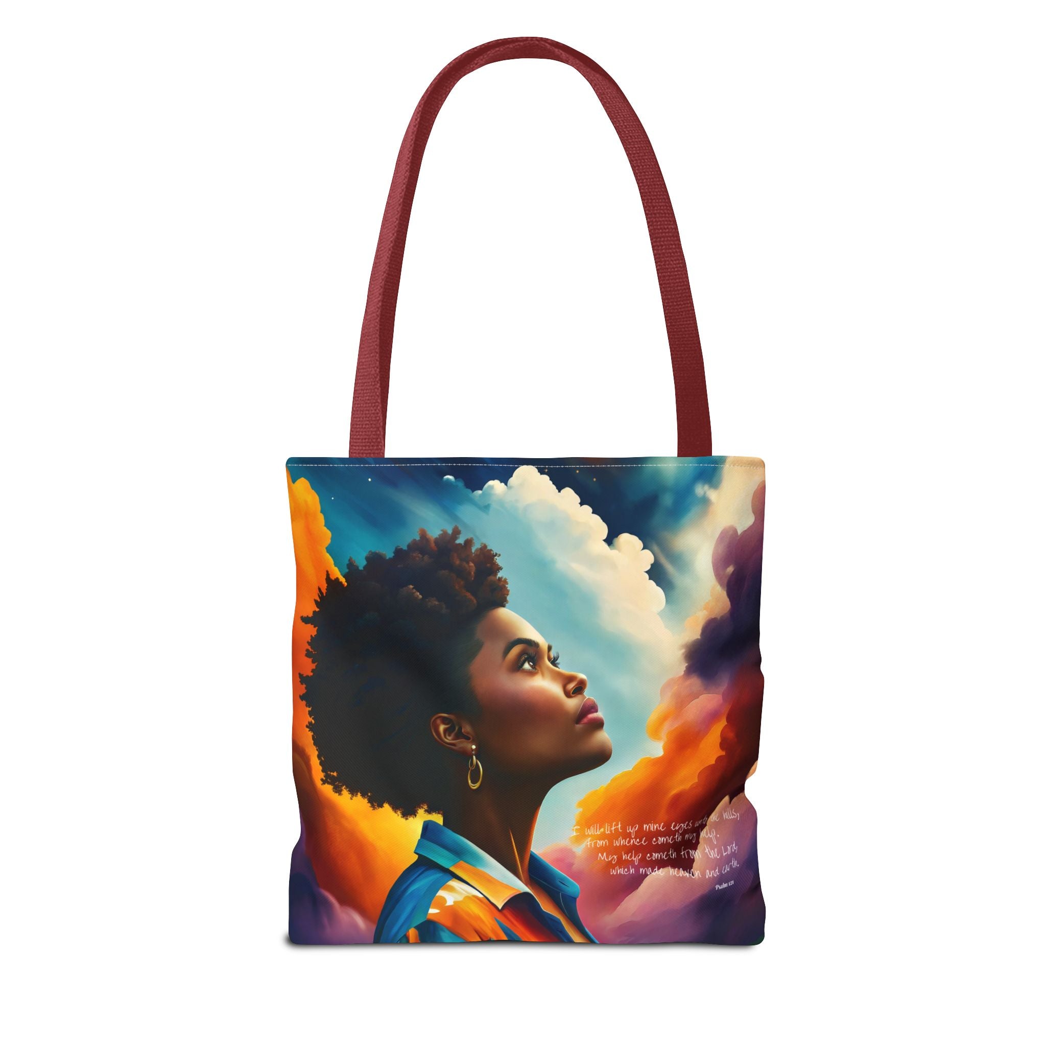 Custom - I Will Lift Up Mine Eyes Tote Bag - Art
