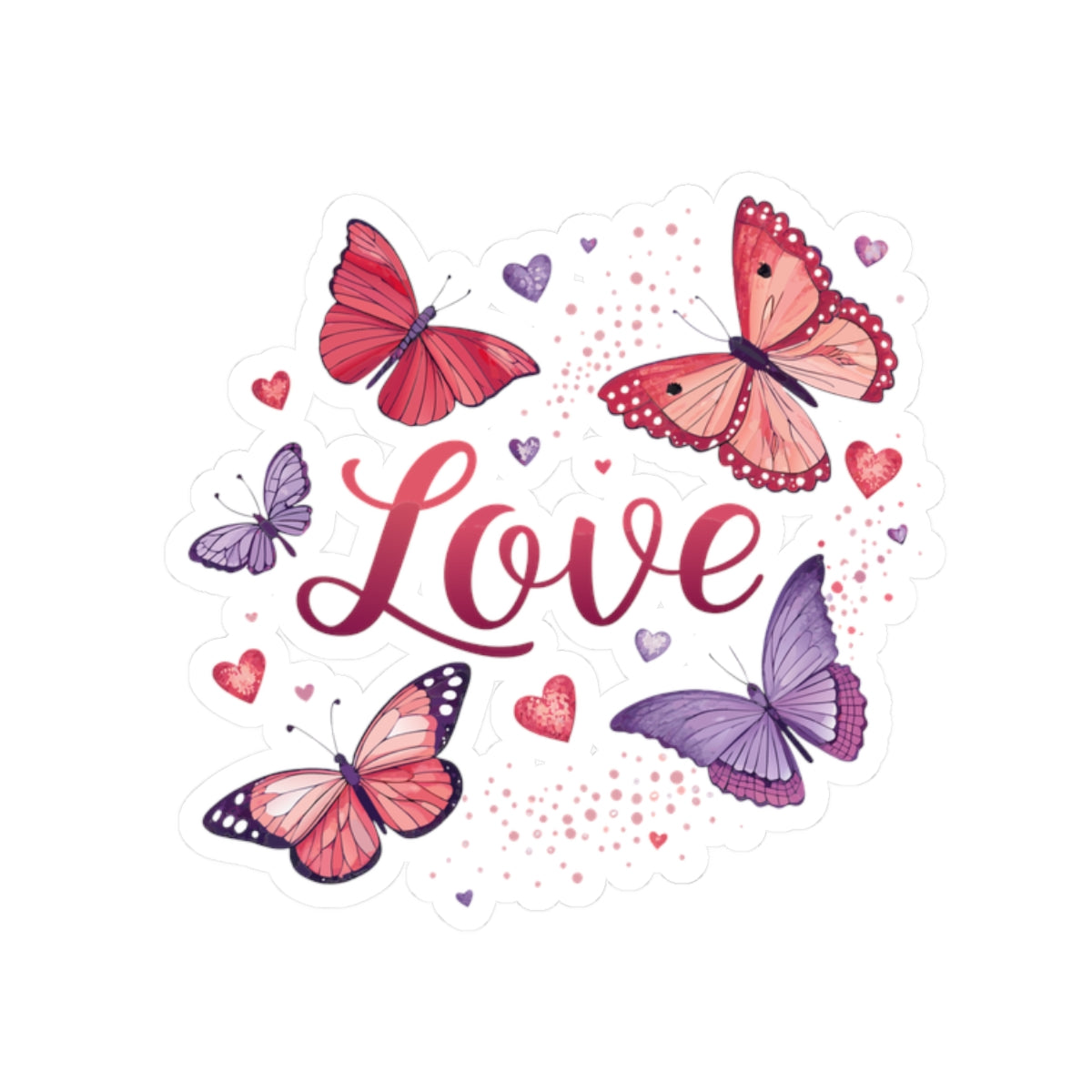 Love & Butterflies Stickers - Valentine