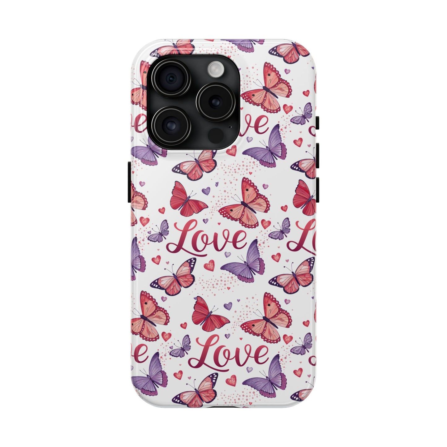 Love & Butterflies Valentine's Tough Phone Cases