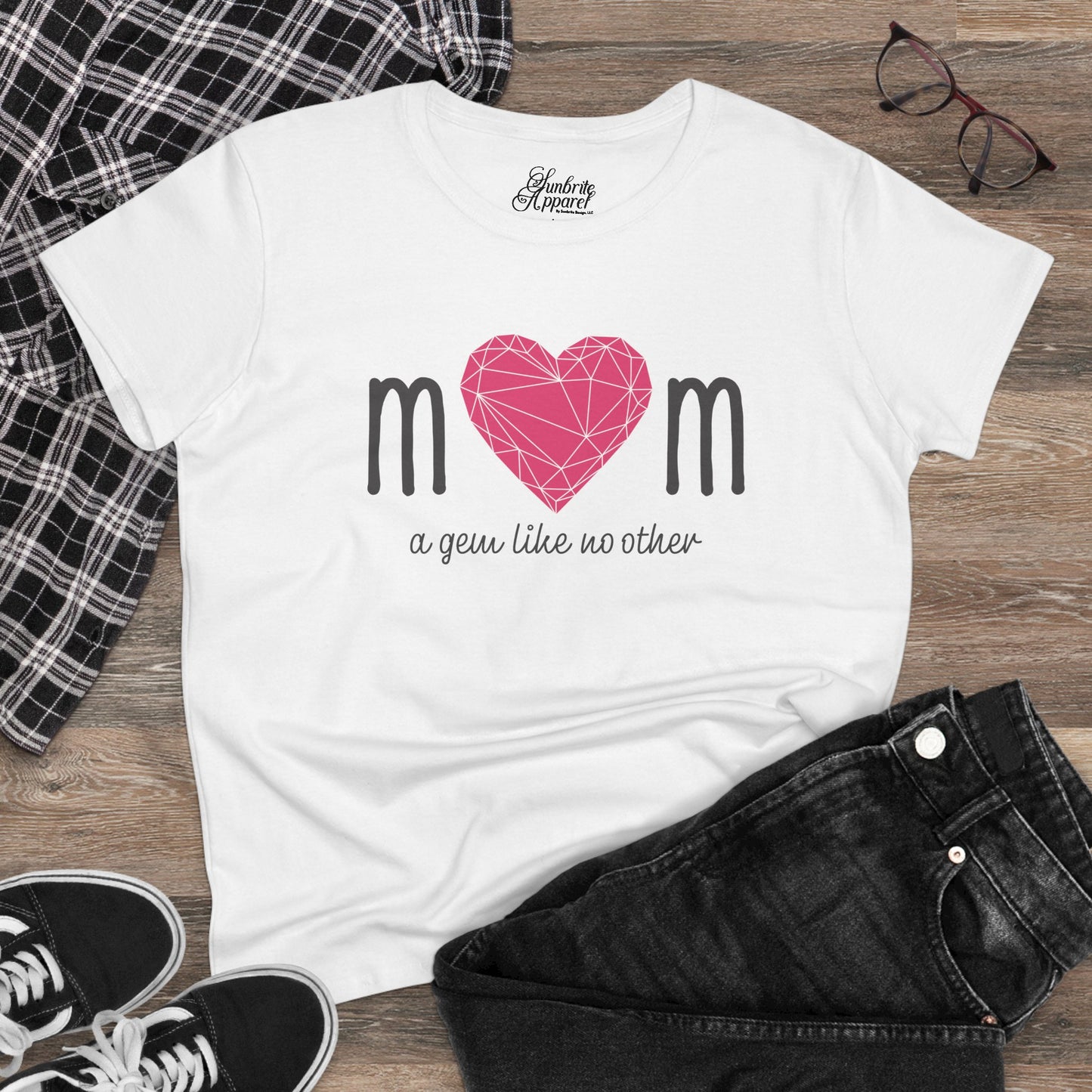 "Mom" A Gem Like No Other - Women's Cotton Tee – Perfect Gift for Mother's Day