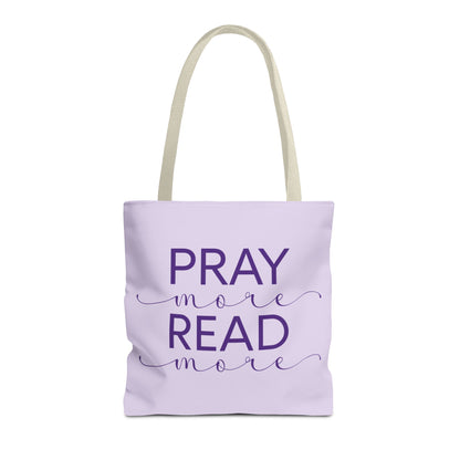 Pray More, Read More Tote Bag