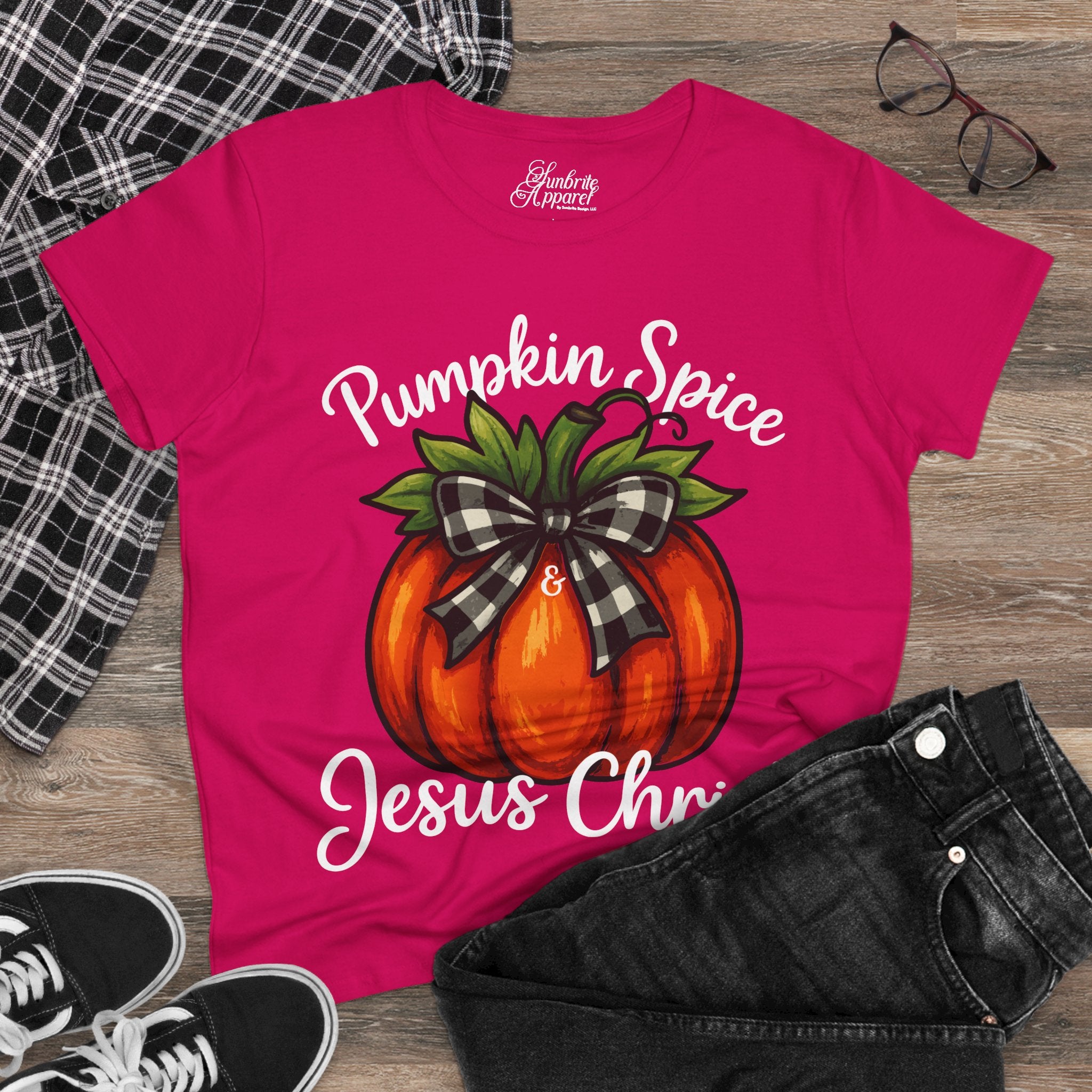 Women's Tee - Pumpkin Spice & Jesus Christ Design