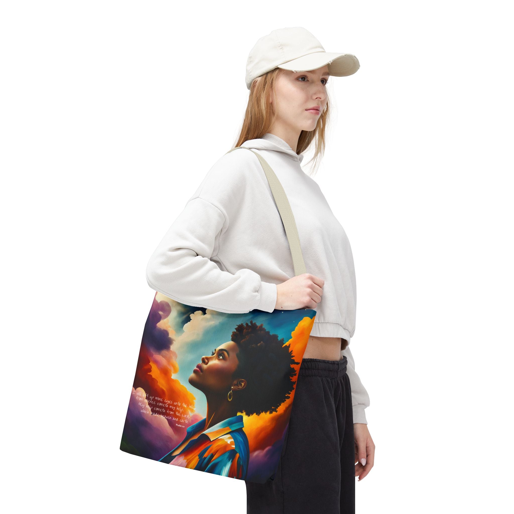 Custom - I Will Lift Up Mine Eyes Tote Bag - Art