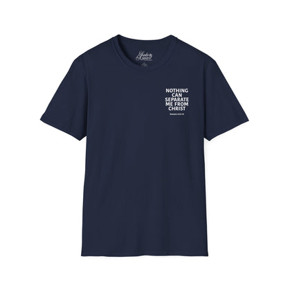 Christian Unisex T-Shirt Romans 8:35-39 Scripture Design
