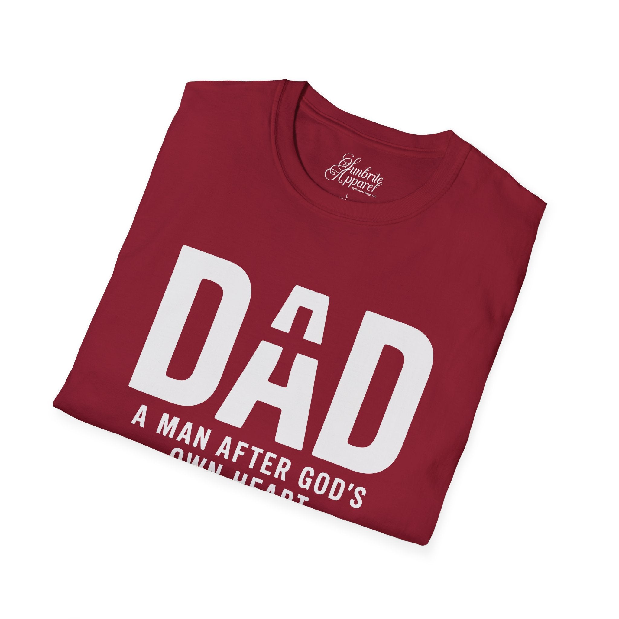 DAD A Man After God's Own Heart Unisex Softstyle T-Shirt