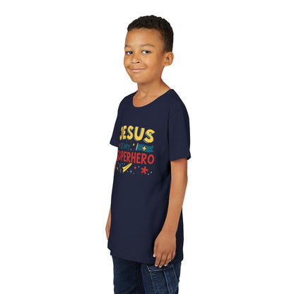 Kids 'Jesus is My Superhero' Short Sleeve Tee