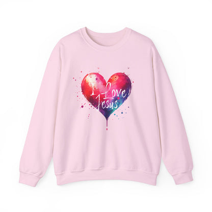 I Love Jesus - Valentine - Christian Sweatshirt