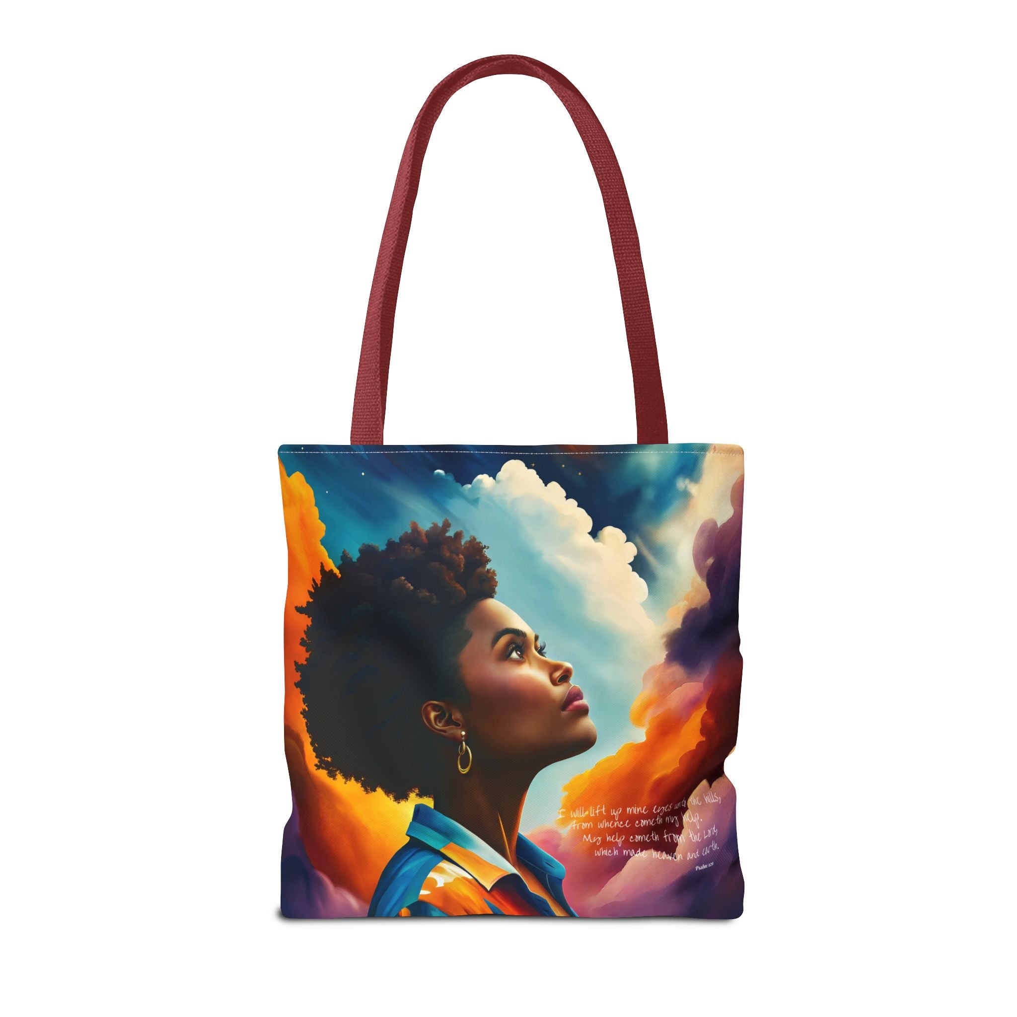 Custom - I Will Lift Up Mine Eyes Tote Bag - Art