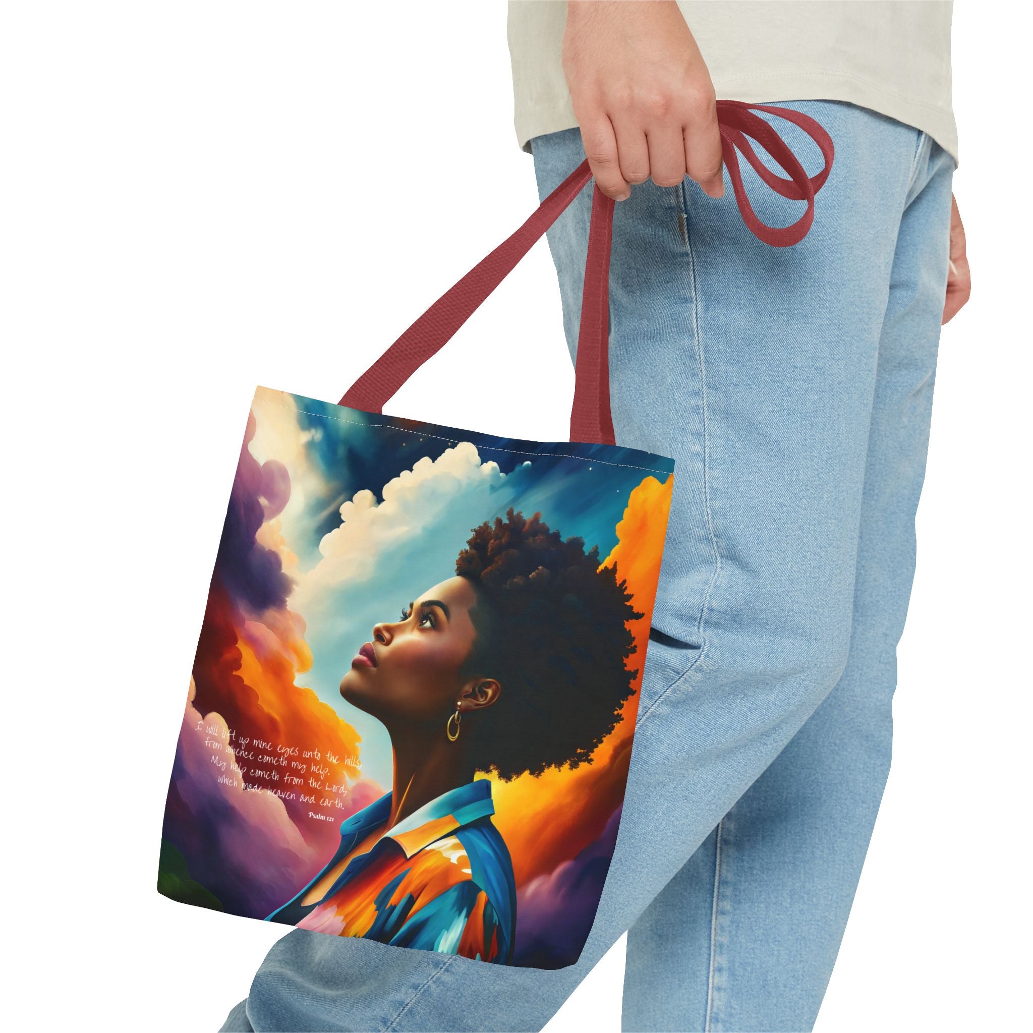 Custom - I Will Lift Up Mine Eyes Tote Bag - Art