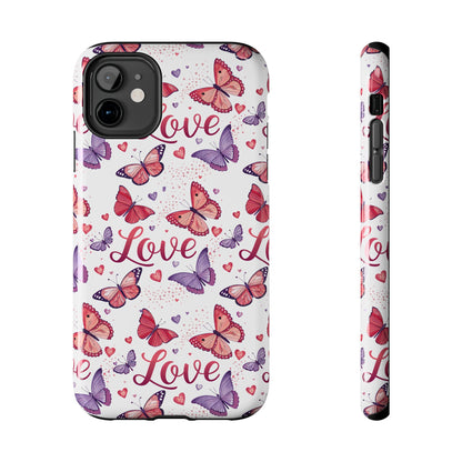 Love & Butterflies Valentine's Tough Phone Cases