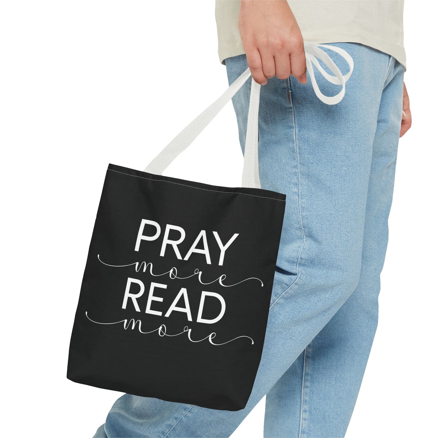 Pray More Read More Tote Bag