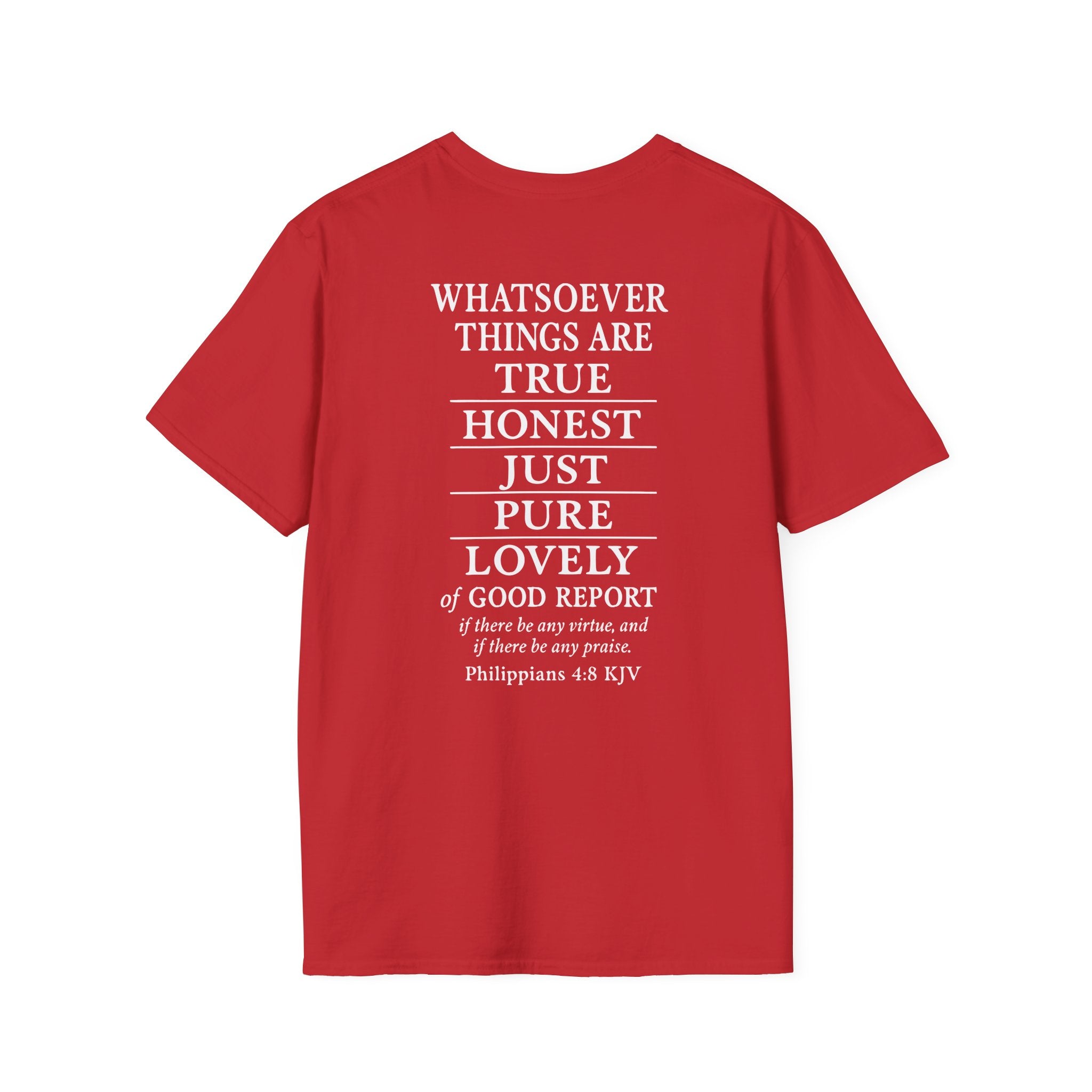 Philippians 4:8 Think on These Things Christian Unisex T-Shirt