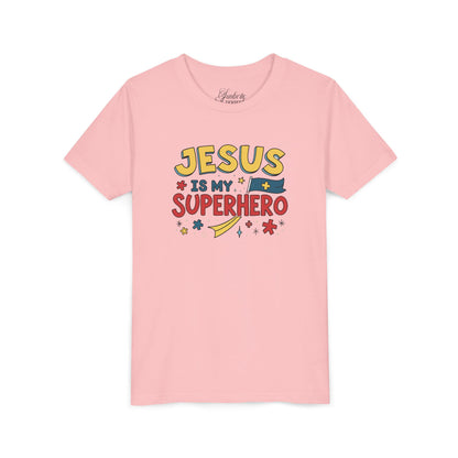 Kids 'Jesus is My Superhero' Short Sleeve Tee